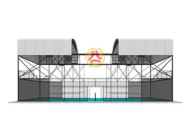 Pista de pádel con techo