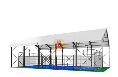 Pista de pádel con techo tipo A